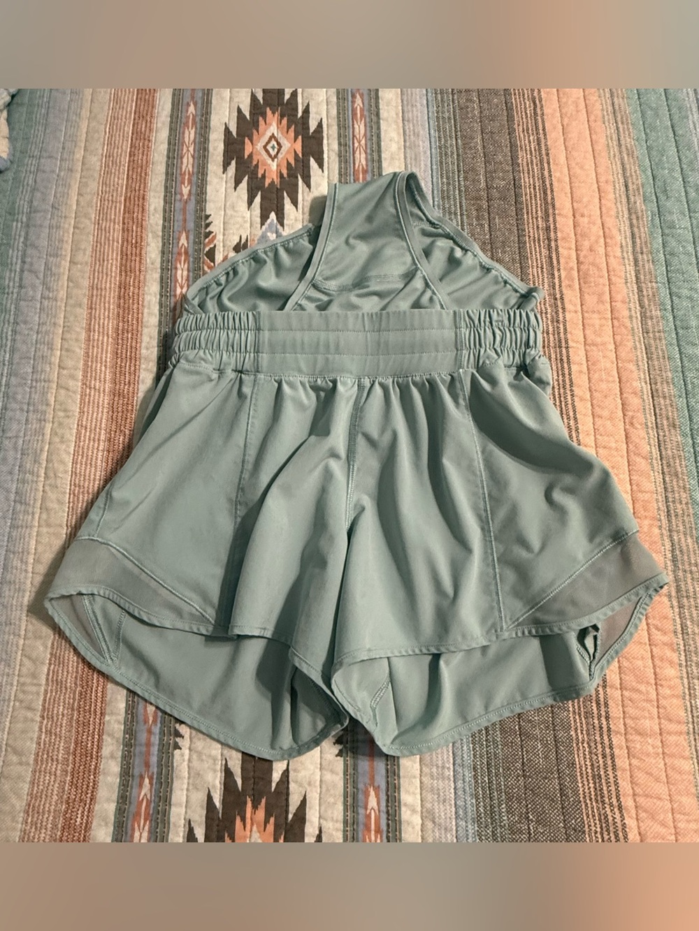 Lululemon Hotty Hot lined 2.5 inch shorts.
Sage in color. - Picture 3 of 5